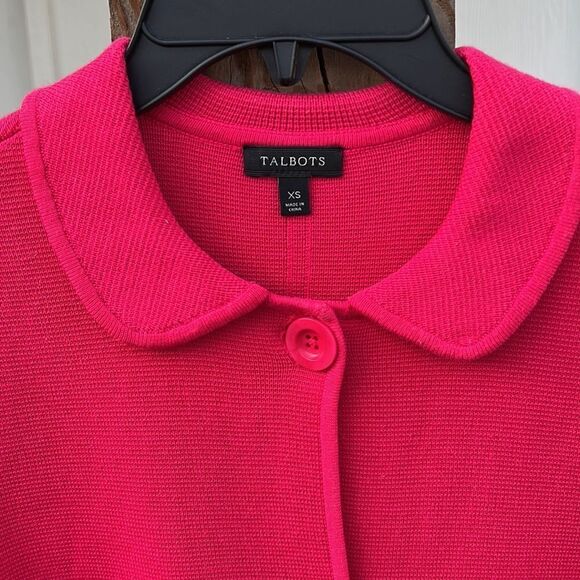 Talbots Hot pink/Melon Colored Button up Jacket with front pockets (LIKE NEW!) - Picture 5 of 11